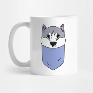 Cute Husky in the Pocket Mug